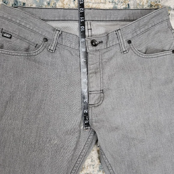 Vans Mens Skinny Jeans 32 x 32 Gray Stretch Denim Off The Wall Skate Style - Picture 7 of 10